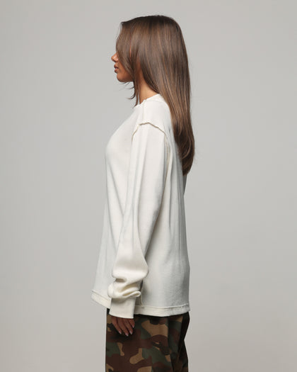 American Thrift Long Sleeve Thermal T-Shirt Off White