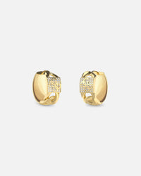 Guess Mainline 15mm 4G Pave Earrings Gold