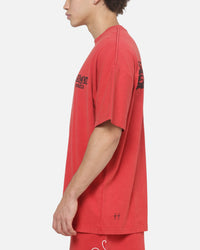 Saint Morta Destruct Boxy T-Shirt Vintage Washed Red