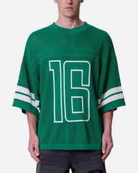 MNML Open Knit Varsity Jersey Kelly Green