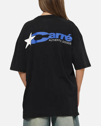 Carre Star Mark T-Shirt Black Acidwash