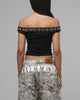 Loiter Rodeo Off The Shoulder Top Black