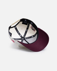 New Era Brisbane Broncos 'Chrome Script' 9FORTY A-Frame Snapback Official Team Colour