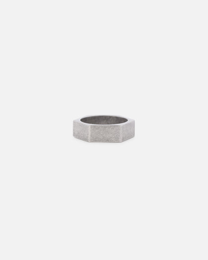 Saint Morta Hex Ring Antique Silver