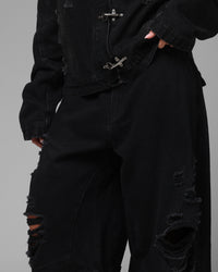 Loiter Thrasher Pants Washed Black
