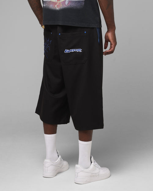 Loiter x Sonic Pleated Shorts Black