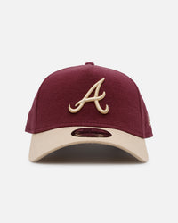 New Era Atlanta Braves 'Moleskin' 9FORTY A-Frame Snapback Maroon