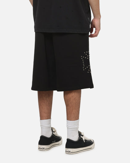 Saint Morta Marked Baggy Sweat Shorts Off Black
