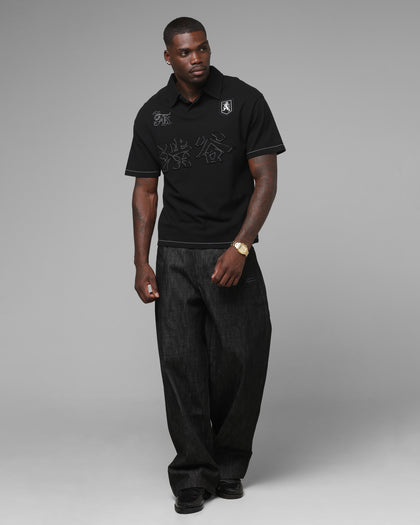 Loiter Unity Polo T-Shirt Black