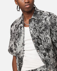 XXIII Denim Jacquard Button Up Shirt Black Denim