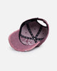 Von Dutch Cross Distressed Strapback Cap Burgundy