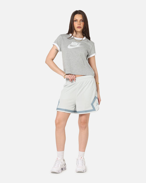 Nike Women's Sportswear Graphic Ringer T-Shirt Dark Grey Heather