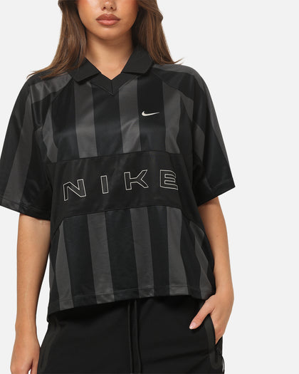 Nike Women's Sportswear Street Oversized Striped Jersey Black/Black