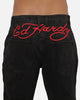 Ed Hardy Faded Bootcut Jeans Washed Black