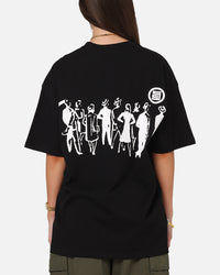 S Double People Stripe T-Shirt Black