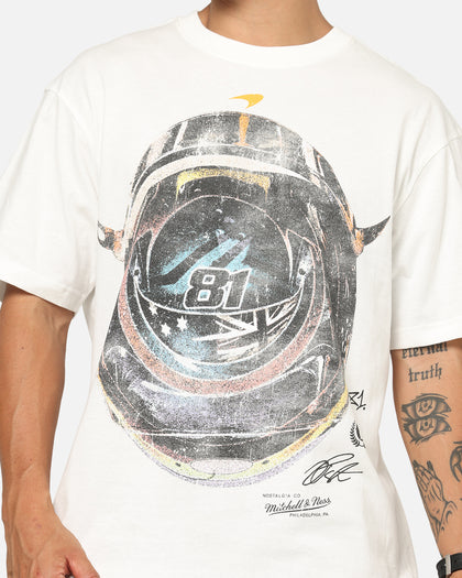 Mitchell & Ness X Mclaren Piastri Helmet T-Shirt Vintage White