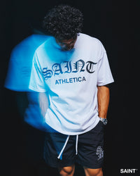 Saint Morta Saint Athletica Boxy T-Shirt White/Black
