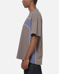 Carre Athletic Panel Crew T-Shirt Washed Charcoal