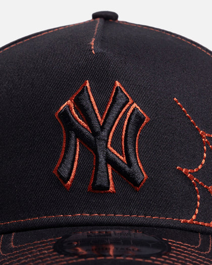 New Era New York Yankees 'Spider Web' 9FORTY A-Frame Snapback Black/Orange