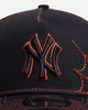 New Era New York Yankees 'Spider Web' 9FORTY A-Frame Snapback Black/Orange