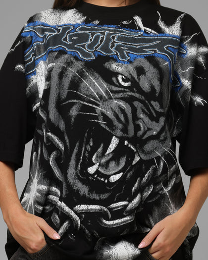 Loiter Airbrush Panther T-Shirt Black
