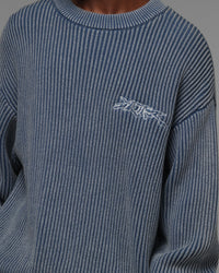 Loiter Star Born Knit Sweater Blue