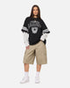 Mitchell & Ness Oakland Raiders Waffle Mock Layer Long Sleeve T-Shirt Black