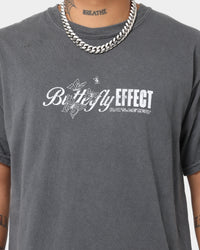 Rats Get Fat Butterfly Effect Vintage T-Shirt Off Black