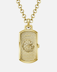 Guess Mainline Kane Glitz Lion Gold Necklace Gold