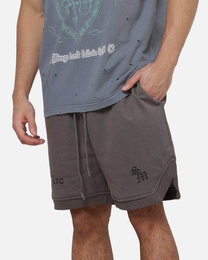 Saint Morta ATH-LTC Fleece Shorts Washed Charcoal