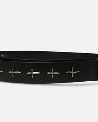 Saint Morta Crossfire Leather Belt Black