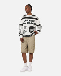 Mitchell & Ness All Blacks Rugby Union Classic Crewneck Silver Marle
