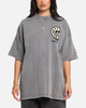 Carre Sacred Letter Mock Neck T-Shirt Washed Charcoal