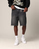 Saint Morta Baggy Denim Shorts Black Shadow