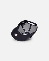 New Era New York Yankees 'Puff Print' Pre-Curved Golfer Trucker Snapback Navy