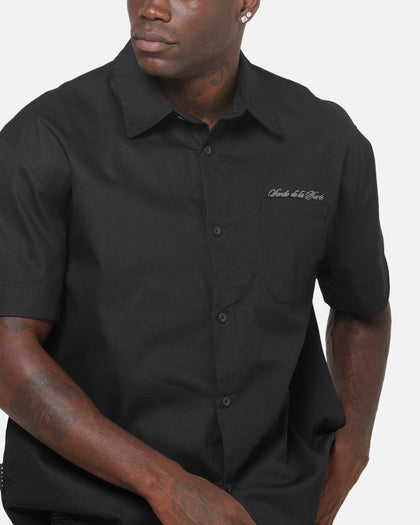 Saint Morta Saints Marked Button Up Shirt Washed Black