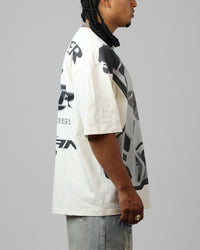 Loiter Motocross Vintage T-Shirt Off White/Grey