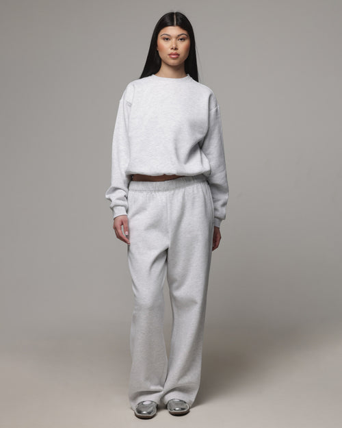 American Thrift Women's Straight Leg Trackpants Grey Heather