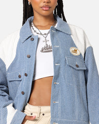 Honor The Gift Color Blocked Trucker Jacket Indigo