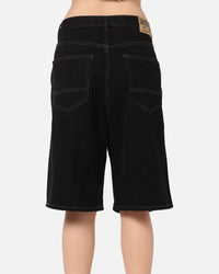 S Double Denim Standard Shorts Black Rinse