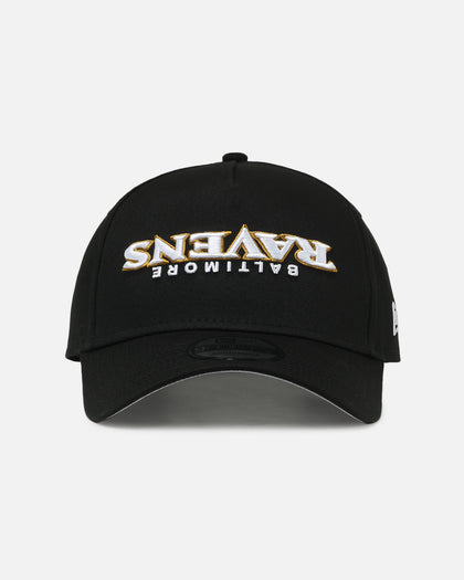 New Era Baltimore Ravens 'Upside Down Logo' 9FORTY A-Frame Snapback Black