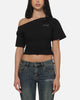 Ed Hardy Women's Off Shoulder T-Shirt Black