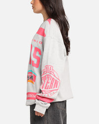 Mitchell & Ness San Antonio Spurs Letterform Crewneck Grey Marle