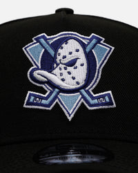 New Era Anaheim Ducks 'Black And Sky Blue' 9FORTY A-Frame Snapback Black/Sky Blue