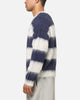 Majestic Athletic New York Yankees Block Stripe Knit Jumper Vintage White