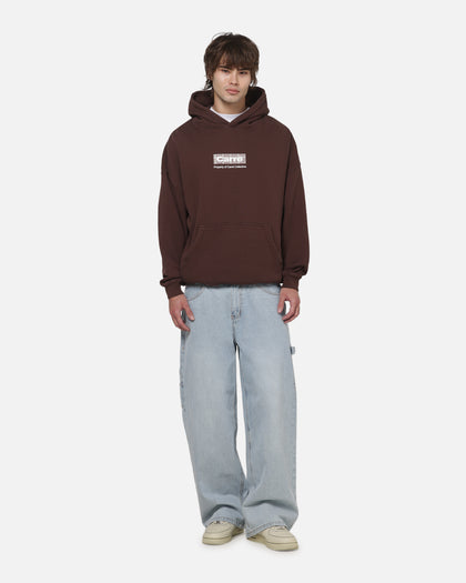 Carre Box Check Hoodie Chocolate