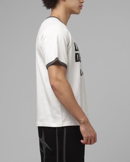 Loiter Live Fast Ringer T-Shirt Off White