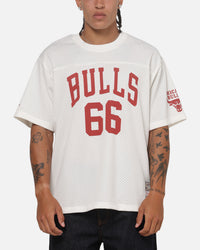 Mitchell & Ness Chicago Bulls Open Mesh T-Shirt Cream