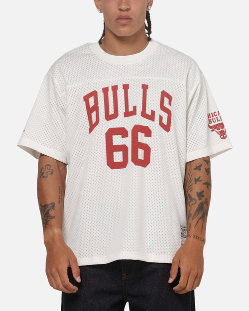 Mitchell & Ness Chicago Bulls Open Mesh T-Shirt Cream