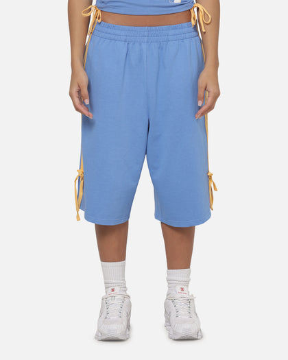 Majestic Atheltic Women's New York Yankees Contrast Tie Long Shorts Marina Blue